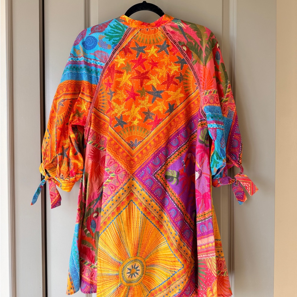 FARM Rio Colorful Button-Down Mini Dress - Picture 2 of 2